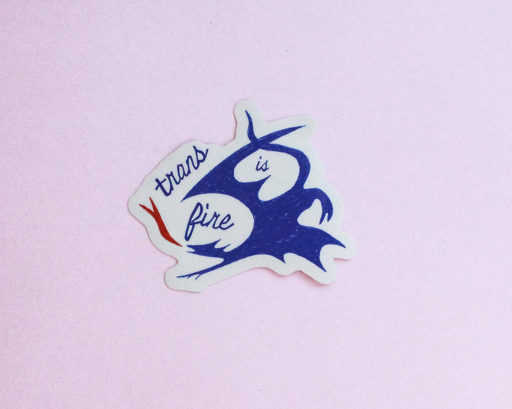 Autocollant « Trans is Fire » ✶ Vinyle imperméable