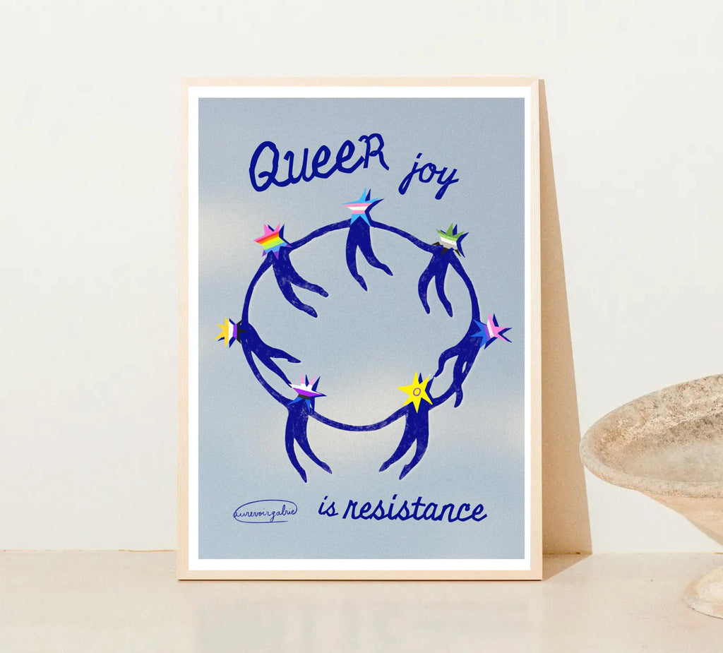 Queer Joy is Resistance ✶ A3 poster + Sticker
